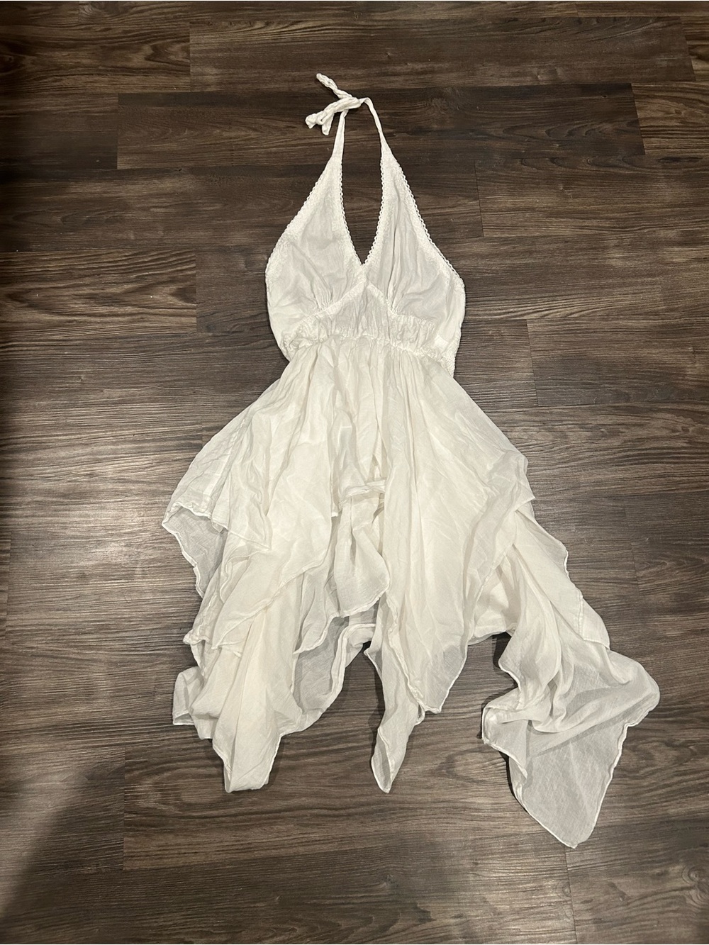 Halter Fairycore White Dress